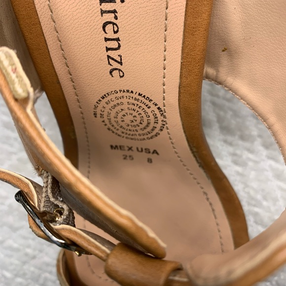 Vittorio d’ Firenze Women’s 8 Heels Brown Synthetic Leather Adjustable Strap - Picture 9 of 10